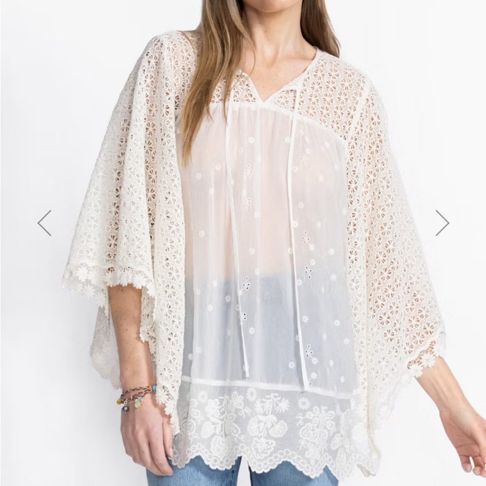 NWT Johnny Was Melodie Tunic in White. Size Small - Picture 5 of 8